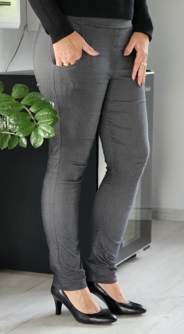 Dámské kalhoty - barva tmavě šedivá/antracit